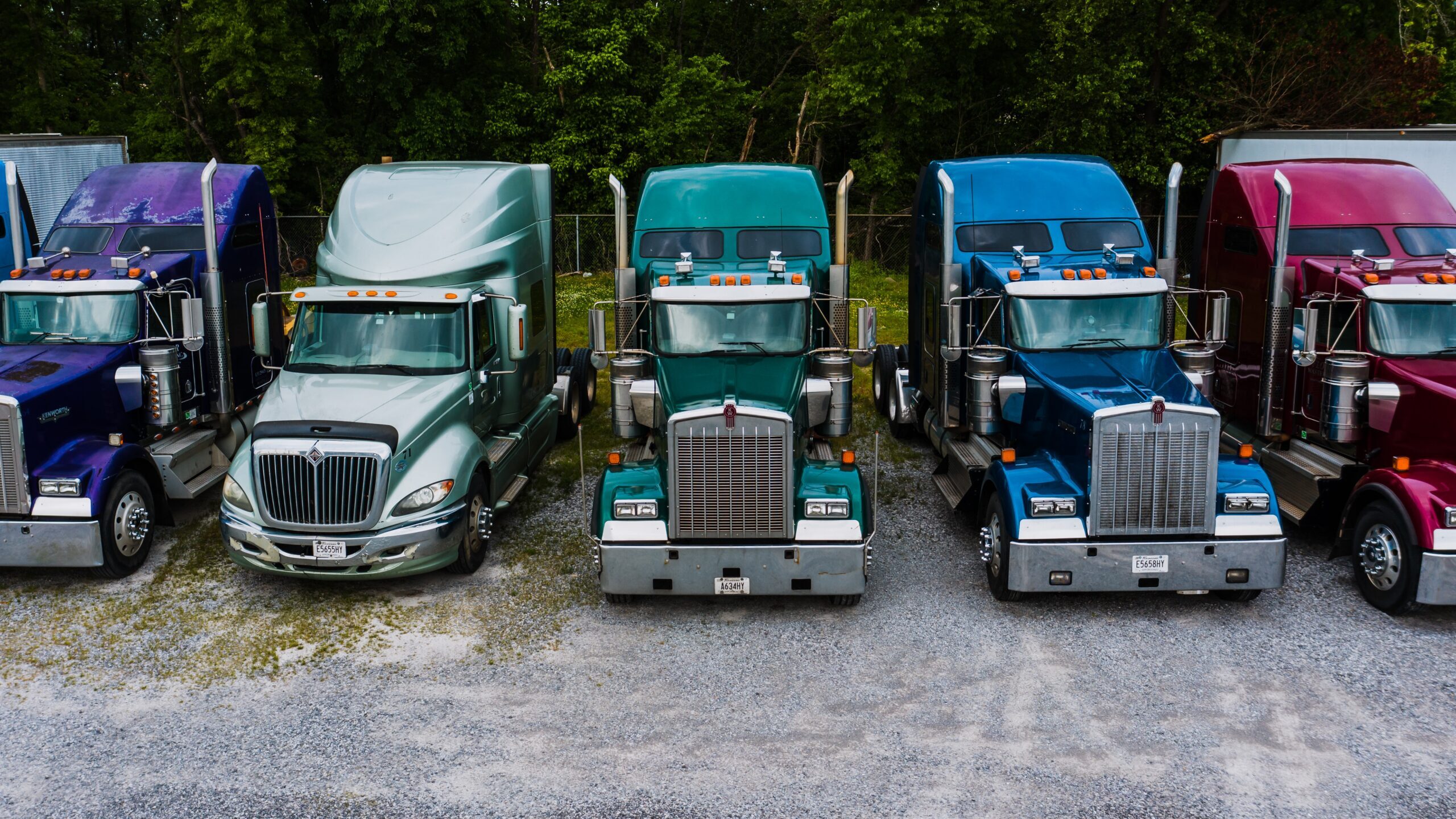 NYBC Trucking diverse fleet of colorful trucks